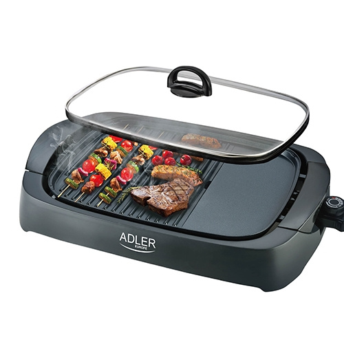 Adler Electric Grill, Black ryhmässä KOTI, TALOUS JA PUUTARHA / Puutarhatuotteet / Grillit & grillitarvikkeet @ TP E-commerce Nordic AB (A18188)