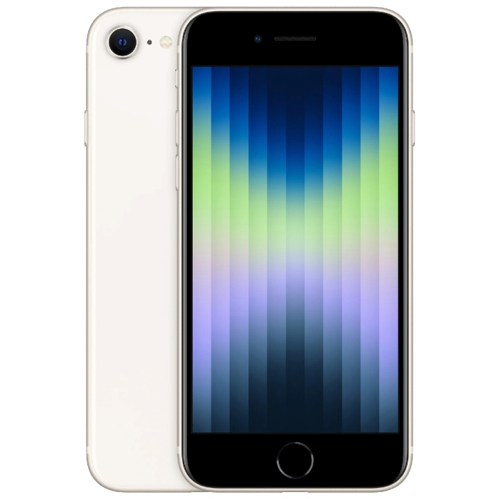 Apple iPhone SE 64GB (2022) Starlig ryhmässä ÄLYPUHELIMET JA TABLETIT / Kännykät & smartphones @ TP E-commerce Nordic AB (A18265)