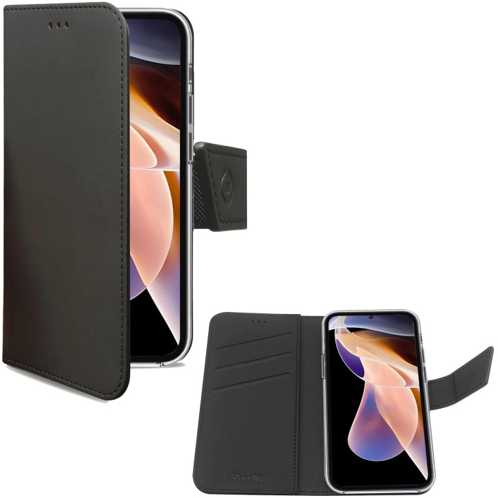 Celly Wallet Case Galaxy A13 4G SM-A ryhmässä ÄLYPUHELIMET JA TABLETIT / Puhelimen suojakotelo / Samsung @ TP E-commerce Nordic AB (A18480)