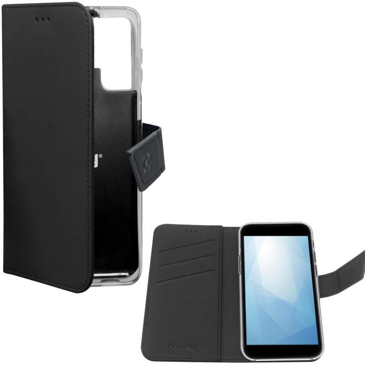 Celly Wallet Case Xiaomi 12 Svart ryhmässä ÄLYPUHELIMET JA TABLETIT / Puhelimen suojakotelo / Xiaomi @ TP E-commerce Nordic AB (A18489)