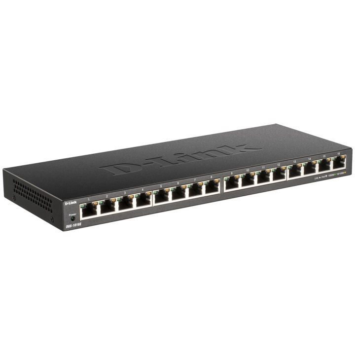 D-Link DGS-1016S 16-Port Gigabit Swit ryhmässä TIETOKOONET & TARVIKKEET / Verkko / Kytkimet @ TP E-commerce Nordic AB (A18622)