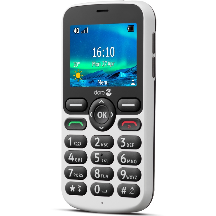 Doro 5861 4G Vit/Svart ryhmässä ÄLYPUHELIMET JA TABLETIT / Kännykät & smartphones @ TP E-commerce Nordic AB (A18631)