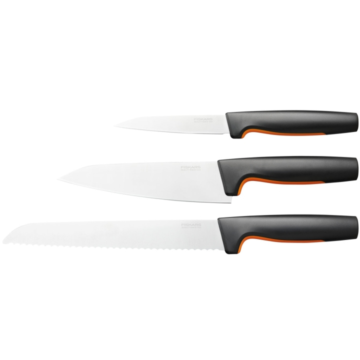 Fiskars Knivset, 3 delar FF ryhmässä KOTI, TALOUS JA PUUTARHA / Keittiövälineet / Keittiöveitset ja veitsenteroittimet @ TP E-commerce Nordic AB (A18689)