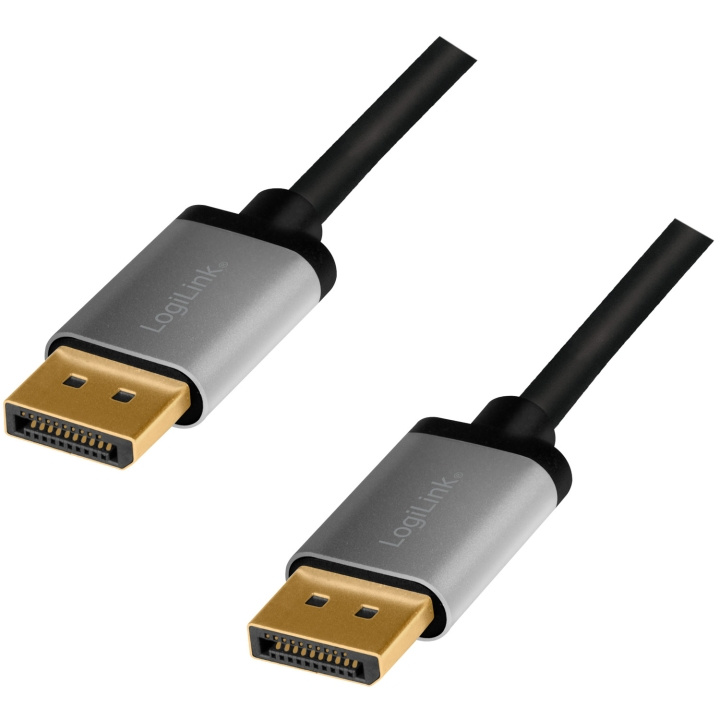 LogiLink DisplayPort-kabel 4K/60Hz Alum ryhmässä TIETOKOONET & TARVIKKEET / Kaapelit & Sovittimet / DisplayPort / Kaapelit @ TP E-commerce Nordic AB (A19033)