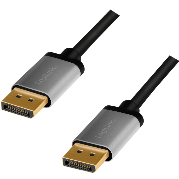 LogiLink DisplayPort-kabel 4K/60Hz Alum ryhmässä TIETOKOONET & TARVIKKEET / Kaapelit & Sovittimet / DisplayPort / Kaapelit @ TP E-commerce Nordic AB (A19034)