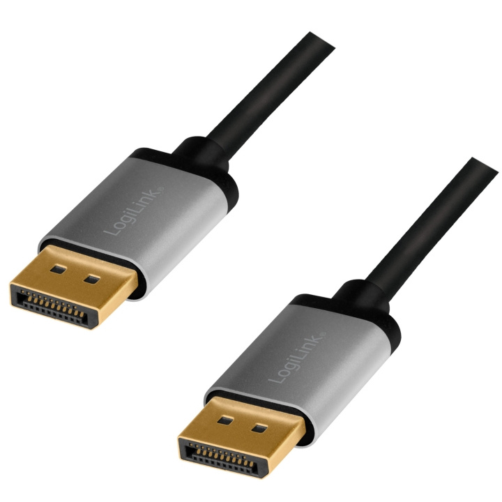 LogiLink DisplayPort-kabel 4K/60Hz Alum ryhmässä TIETOKOONET & TARVIKKEET / Kaapelit & Sovittimet / DisplayPort / Kaapelit @ TP E-commerce Nordic AB (A19035)