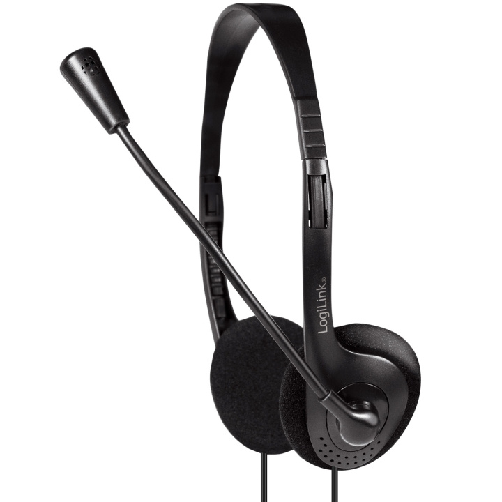 LogiLink PC-headset Stereo m mikrofon 1 ryhmässä TIETOKOONET & TARVIKKEET / Tietokonetarvikkeet / Kuulokkeet @ TP E-commerce Nordic AB (A19049)