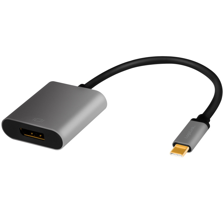 LogiLink USB-C -> DisplayPort-adapter 4 ryhmässä TIETOKOONET & TARVIKKEET / Kaapelit & Sovittimet / DisplayPort / Sovittimet @ TP E-commerce Nordic AB (A19063)