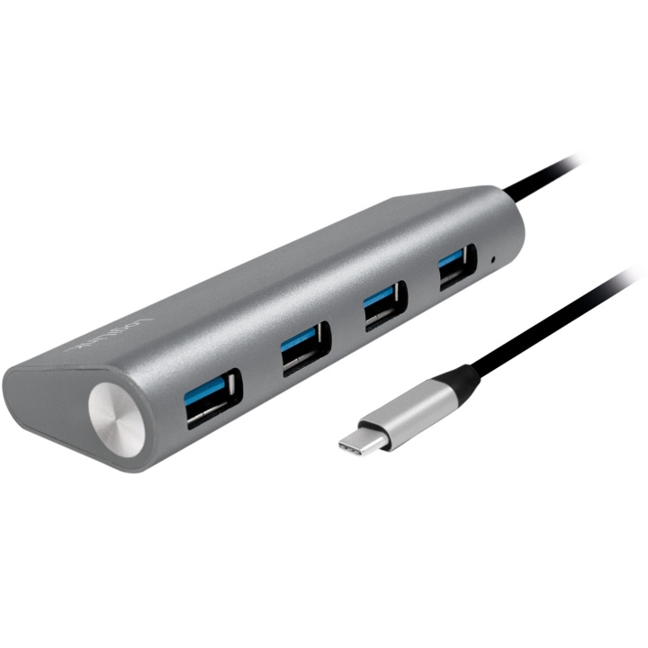 LogiLink USB-C 4-port USB-hub ryhmässä TIETOKOONET & TARVIKKEET / Verkko / Verkkokortti / USB @ TP E-commerce Nordic AB (A19067)