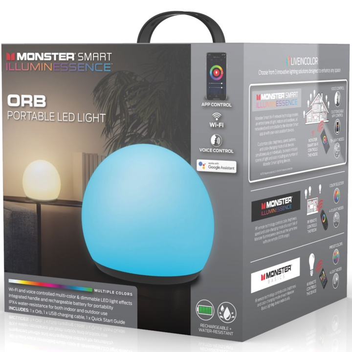 Monster Illuminessence Orb kannettava valo ryhmässä KODINELEKTRONIIKKA / Valaistus / Pöytälamput @ TP E-commerce Nordic AB (A19108)