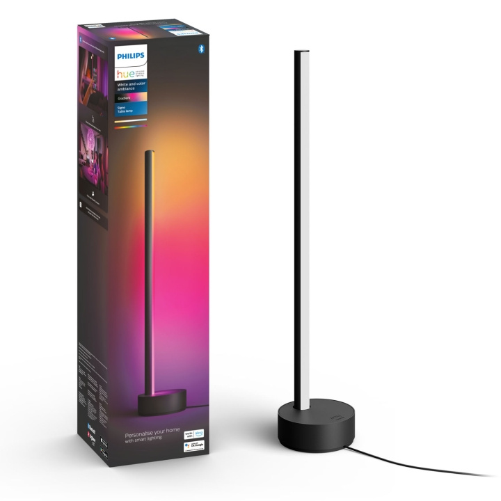 Philips Hue Gradient Signe pöytävalaisin Wh/väri musta ryhmässä KOTI, TALOUS JA PUUTARHA / Älykodit / Älykäs valaistus @ TP E-commerce Nordic AB (A19244)