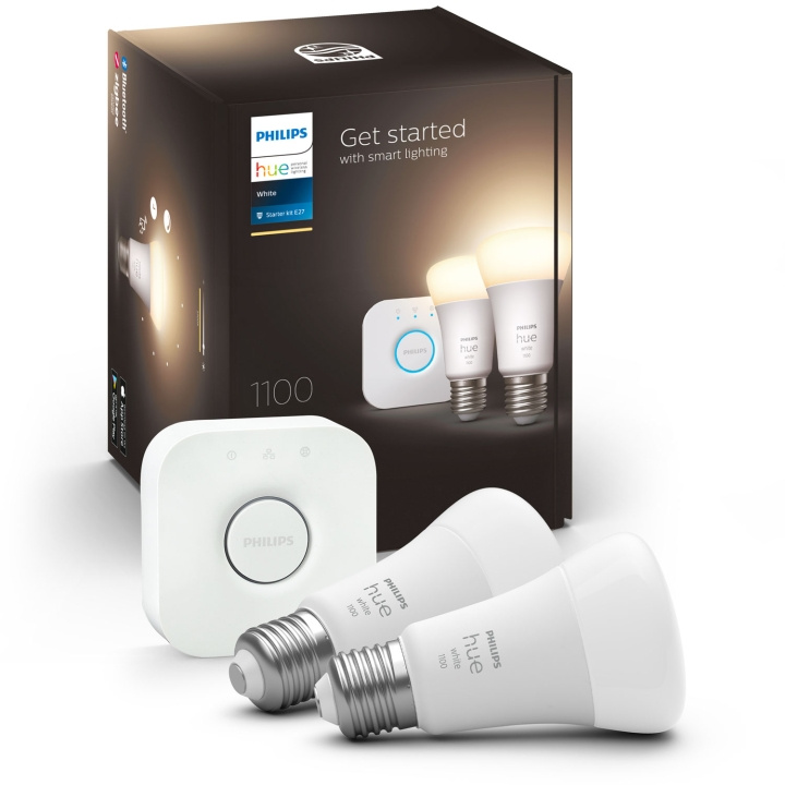 Philips Hue Startkit White 2 x E27 ryhmässä KOTI, TALOUS JA PUUTARHA / Älykodit / Älykäs valaistus @ TP E-commerce Nordic AB (A19257)