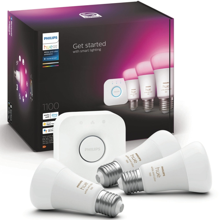 Philips Hue Startkit White Color Ambia ryhmässä KOTI, TALOUS JA PUUTARHA / Älykodit / Älykäs valaistus @ TP E-commerce Nordic AB (A19259)