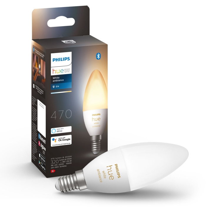 Philips Hue White Ambiance E14 kruunu 1-pakkaus ryhmässä KOTI, TALOUS JA PUUTARHA / Älykodit / Älykäs valaistus @ TP E-commerce Nordic AB (A19264)