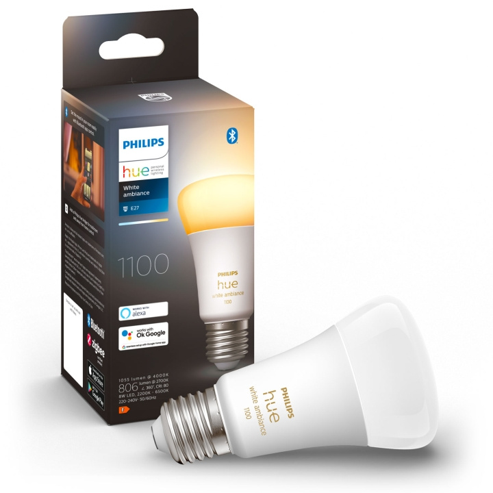 Philips Hue White Ambiance E27 A60 110 ryhmässä KOTI, TALOUS JA PUUTARHA / Älykodit / Älykäs valaistus @ TP E-commerce Nordic AB (A19269)