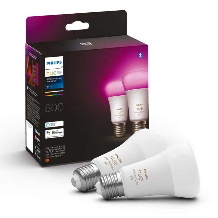 Philips Hue White Color Ambiance E27 8 ryhmässä KOTI, TALOUS JA PUUTARHA / Älykodit / Älykäs valaistus @ TP E-commerce Nordic AB (A19283)