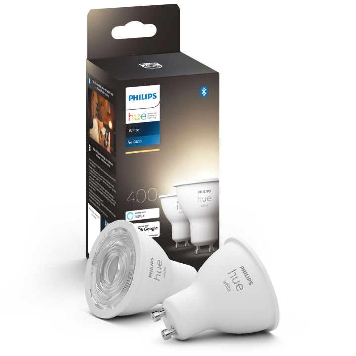 Philips Hue White GU10 5,2W 2-pack ryhmässä KOTI, TALOUS JA PUUTARHA / Älykodit / Älykäs valaistus @ TP E-commerce Nordic AB (A19296)