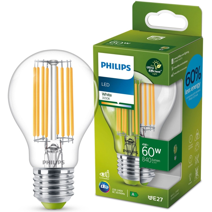 Philips LED E27 Normal 60W Klar 840lm ryhmässä KODINELEKTRONIIKKA / Valaistus / LED-lamput @ TP E-commerce Nordic AB (A19304)