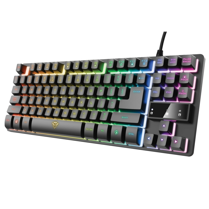 Trust GXT 833 Thado TKL RGB Gaming K ryhmässä TIETOKOONET & TARVIKKEET / GAMING / Näppäimistöt @ TP E-commerce Nordic AB (A19551)