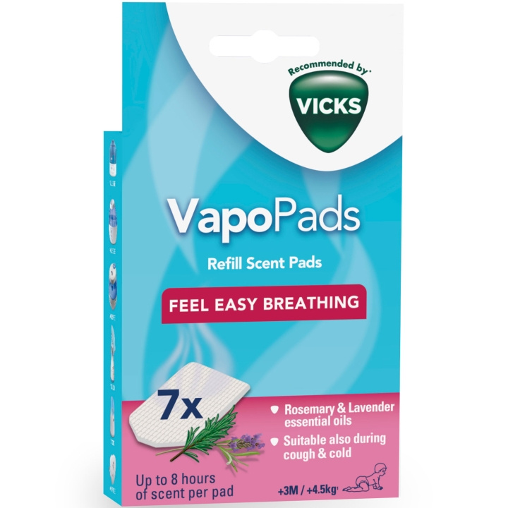 Vicks Pad Rosemary & Lavender VBR7 ryhmässä KOTI, TALOUS JA PUUTARHA / Tuulettimet ja ilmastointilaitteet / Ilmankostutin @ TP E-commerce Nordic AB (A19617)