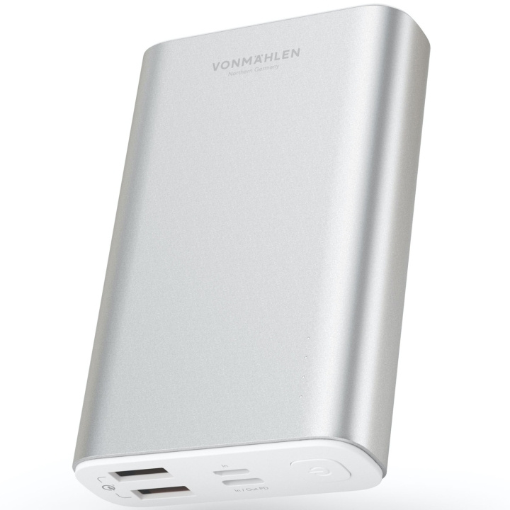 VonMählen Powerbank Evergreen 10K Silver ryhmässä ÄLYPUHELIMET JA TABLETIT / Laturit & Kaapelit / Powerbanks @ TP E-commerce Nordic AB (A19635)