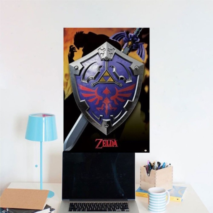 Poster Legenden om Zelda - Hylian Shield ryhmässä KODINELEKTRONIIKKA / Pelikonsolit & Tarvikkeet / Muut pelit @ TP E-commerce Nordic AB (A19806)