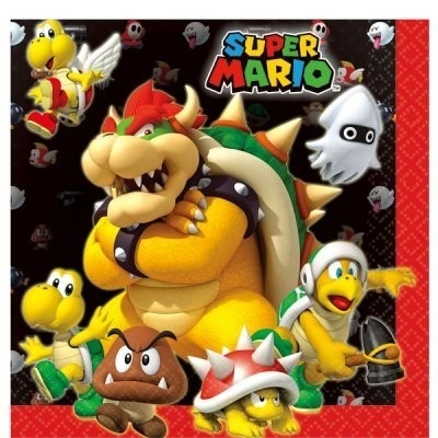 Servetter Super Mario 16 pakkaus ryhmässä KODINELEKTRONIIKKA / Pelikonsolit & Tarvikkeet / Muut pelit @ TP E-commerce Nordic AB (A19821)