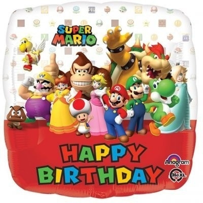 Super Mario Happy Birthday - Folieballong ryhmässä KODINELEKTRONIIKKA / Pelikonsolit & Tarvikkeet / Muut pelit @ TP E-commerce Nordic AB (A19844)