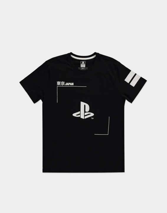 Svart & Vit PlayStation - T-Shirt, XL ryhmässä KODINELEKTRONIIKKA / Pelikonsolit & Tarvikkeet / Muut pelit @ TP E-commerce Nordic AB (A19857)