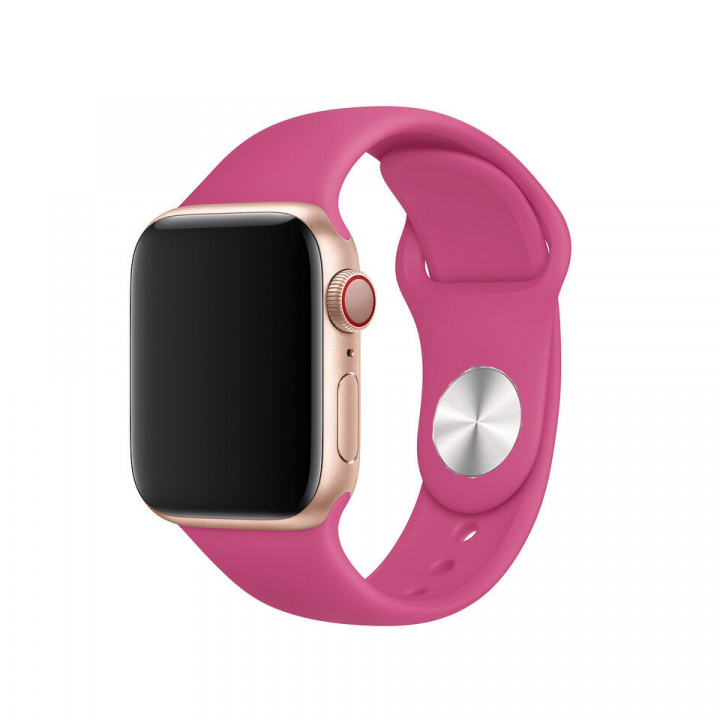 Silikonarmband till Apple Watch 38/40mm, Rosa ryhmässä ÄLYPUHELIMET JA TABLETIT / Urheilu, koti ja vapaa-aika / Apple Watch & tarvikkeet / Tarvikkeet @ TP E-commerce Nordic AB (A20236)