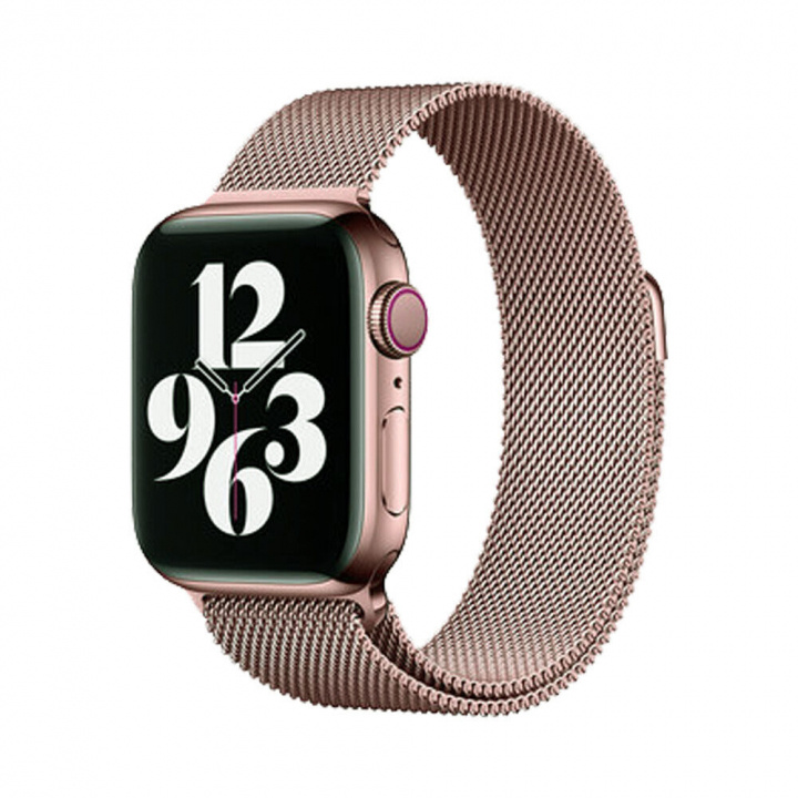 Metallarmband till Apple Watch 42/44mm, Roséguld ryhmässä ÄLYPUHELIMET JA TABLETIT / Urheilu, koti ja vapaa-aika / Apple Watch & tarvikkeet / Tarvikkeet @ TP E-commerce Nordic AB (A20274)