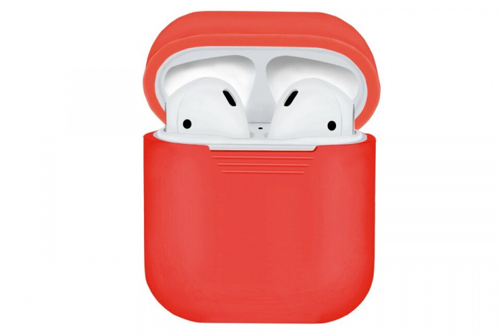 Silikoninen suojakotelo Apple Airpodsille, punainen ryhmässä KODINELEKTRONIIKKA / Ääni & Kuva / Kuulokkeet & Tarvikkeet / Tarvikkeet @ TP E-commerce Nordic AB (A20334)