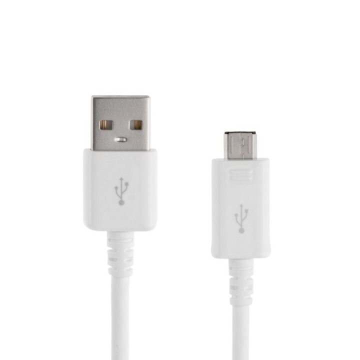 Samsung Micro till USB-kabel 1m i Vit färg (ECB-DU4AWE) ryhmässä ÄLYPUHELIMET JA TABLETIT / Laturit & Kaapelit / Kaapelit / MicroUSB-kaapelit @ TP E-commerce Nordic AB (A20482)