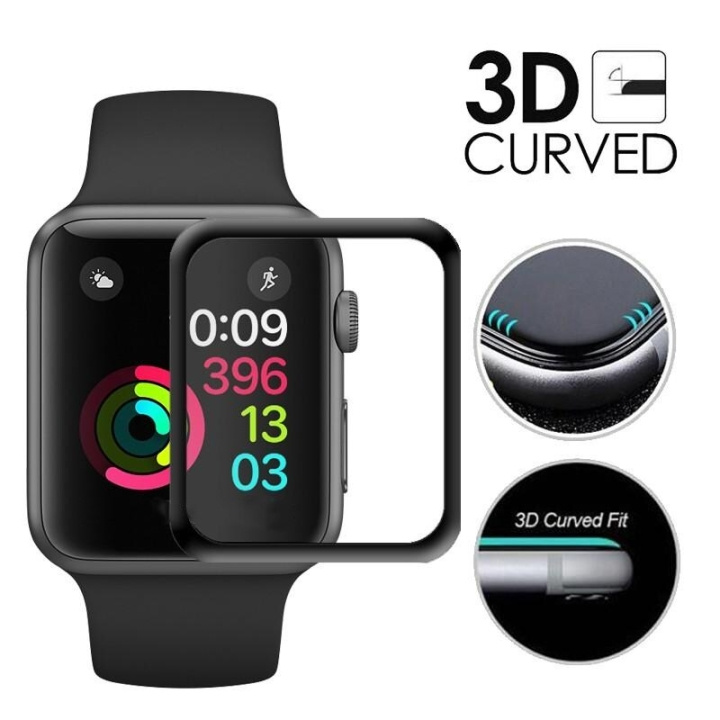 3D Skärmskydd till Apple Watch 4 (40mm) ryhmässä ÄLYPUHELIMET JA TABLETIT / Urheilu, koti ja vapaa-aika / Apple Watch & tarvikkeet / Tarvikkeet @ TP E-commerce Nordic AB (A20503)