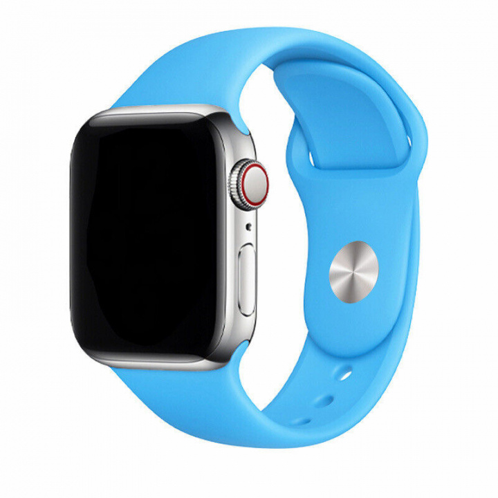 Silikonarmband till Apple Watch 38/40mm, Blå ryhmässä ÄLYPUHELIMET JA TABLETIT / Urheilu, koti ja vapaa-aika / Apple Watch & tarvikkeet / Tarvikkeet @ TP E-commerce Nordic AB (A20533)