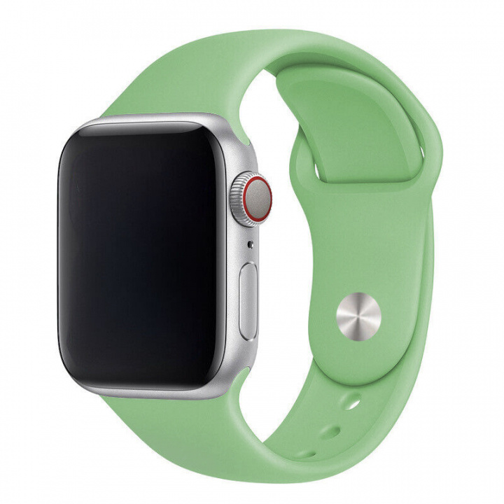 Silikonarmband till Apple Watch 42/44mm, Grön ryhmässä ÄLYPUHELIMET JA TABLETIT / Urheilu, koti ja vapaa-aika / Apple Watch & tarvikkeet / Tarvikkeet @ TP E-commerce Nordic AB (A20544)