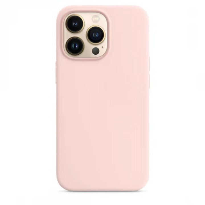 Silikonikotelo Iphone 14, vaaleanpunainen ryhmässä ÄLYPUHELIMET JA TABLETIT / Puhelimen suojakotelo / Apple / iPhone 14 @ TP E-commerce Nordic AB (A20587)