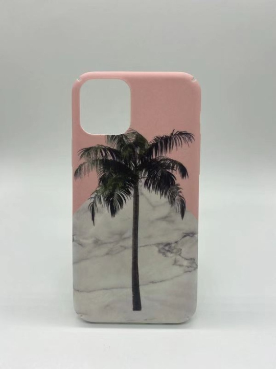 Marmorikotelo palmupuilla iPhone 11 Pro Maxille ryhmässä ÄLYPUHELIMET JA TABLETIT / Puhelimen suojakotelo / Apple / iPhone 11 Pro Max @ TP E-commerce Nordic AB (A20644)