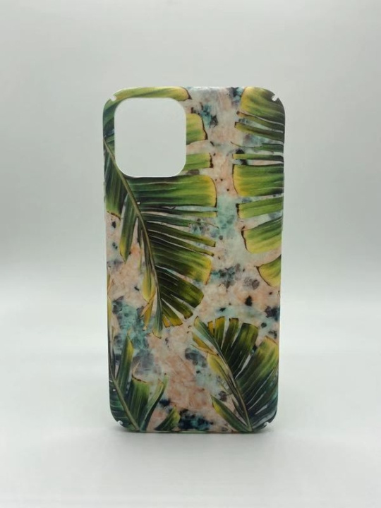 Marmorikotelo vihreillä lehdillä iPhone 11 Pro Maxille ryhmässä ÄLYPUHELIMET JA TABLETIT / Puhelimen suojakotelo / Apple / iPhone 11 Pro Max @ TP E-commerce Nordic AB (A20650)