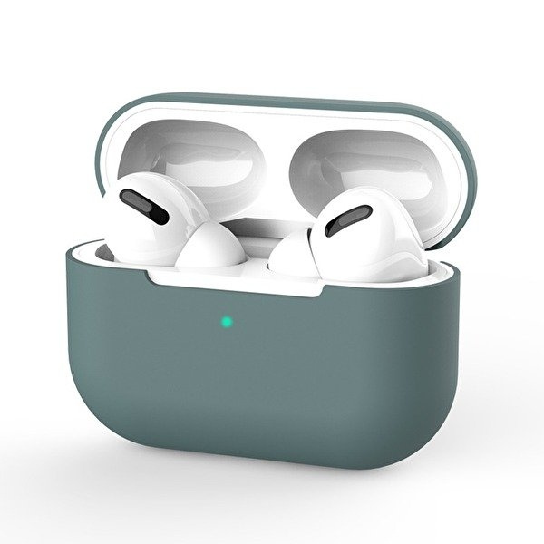 Skyddsfodral i silikon till Apple Airpods Pro, Grön ryhmässä KODINELEKTRONIIKKA / Ääni & Kuva / Kuulokkeet & Tarvikkeet / Tarvikkeet @ TP E-commerce Nordic AB (A20669)