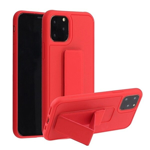 Silikonikotelo jalustalla iPhone 11 Pro Maxille ryhmässä ÄLYPUHELIMET JA TABLETIT / Puhelimen suojakotelo / Apple / iPhone 11 Pro Max @ TP E-commerce Nordic AB (A20698)