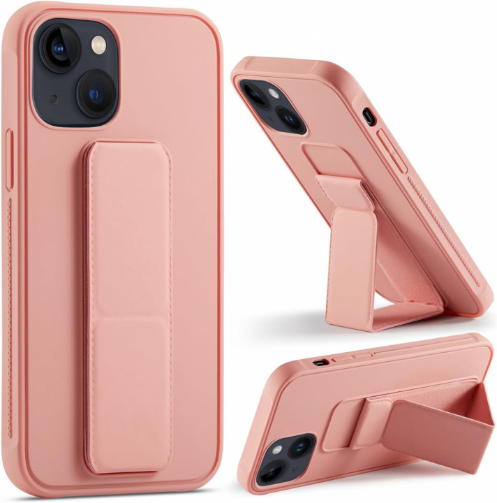 Silikonikotelo jalustalla iPhone 11 Pro Maxille, vaaleanpunainen ryhmässä ÄLYPUHELIMET JA TABLETIT / Puhelimen suojakotelo / Apple / iPhone 11 Pro Max @ TP E-commerce Nordic AB (A20702)