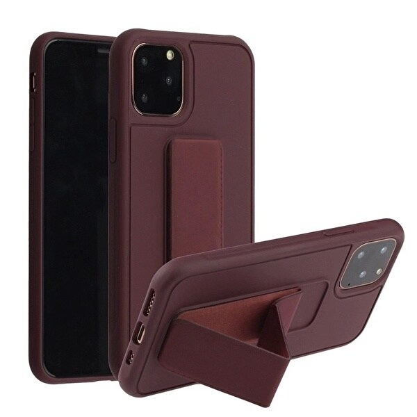 Silikonikotelo jalustalla iPhone 11 Pro Maxille ryhmässä ÄLYPUHELIMET JA TABLETIT / Puhelimen suojakotelo / Apple / iPhone 11 Pro Max @ TP E-commerce Nordic AB (A20704)