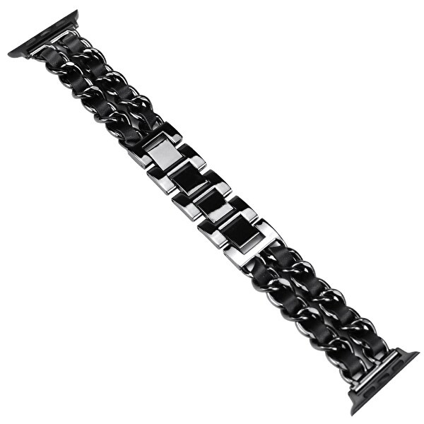 Tyylikäs metallirannekoru Apple Watch 42/44/45mm:lle ryhmässä ÄLYPUHELIMET JA TABLETIT / Urheilu, koti ja vapaa-aika / Apple Watch & tarvikkeet / Tarvikkeet @ TP E-commerce Nordic AB (A20824)