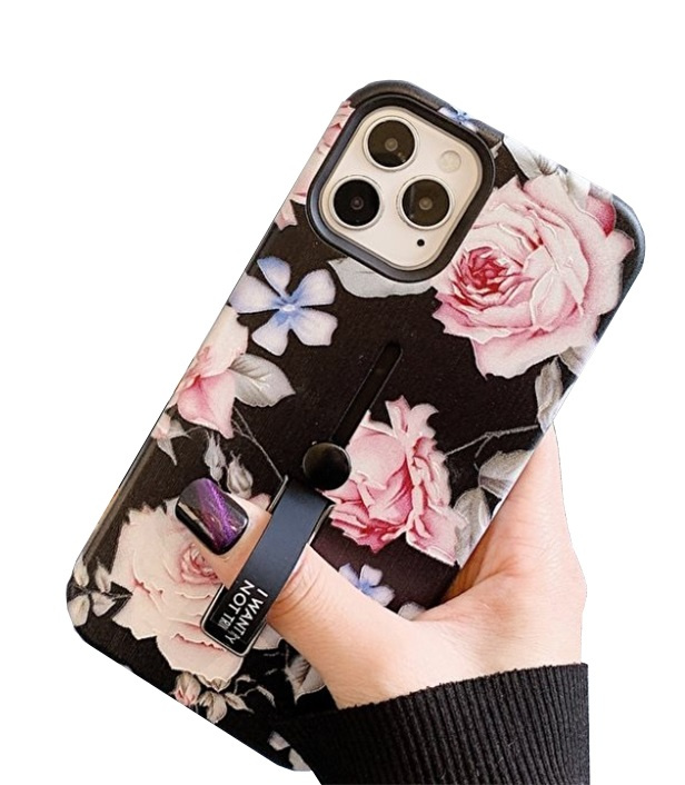 Muotikotelo sormipidikkeellä - iPhone 12/12 Pro, Kevätkukat ryhmässä ÄLYPUHELIMET JA TABLETIT / Puhelimen suojakotelo / Apple / iPhone 12 @ TP E-commerce Nordic AB (A20837)