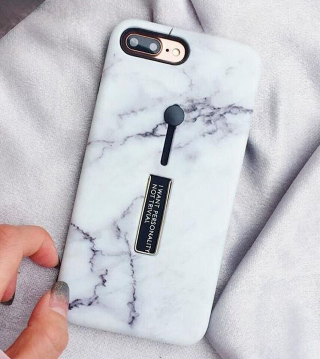 Muotikotelo sormipidikkeellä - iPhone 12 Mini, valkoinen marmori ryhmässä ÄLYPUHELIMET JA TABLETIT / Puhelimen suojakotelo / Apple / iPhone 12 Mini / Kuoret @ TP E-commerce Nordic AB (A20847)