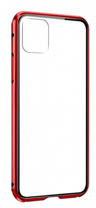 Stilrent skal med färgade kanter till iPhone 12 Mini, Röd ryhmässä ÄLYPUHELIMET JA TABLETIT / Puhelimen suojakotelo / Apple / iPhone 12 Mini / Kuoret @ TP E-commerce Nordic AB (A20864)