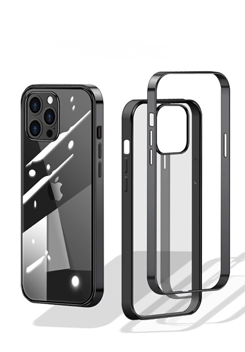 Tyylikäs kotelo, jossa on värilliset reunat iPhone 12 Minille ryhmässä ÄLYPUHELIMET JA TABLETIT / Puhelimen suojakotelo / Apple / iPhone 12 Mini / Kuoret @ TP E-commerce Nordic AB (A20866)