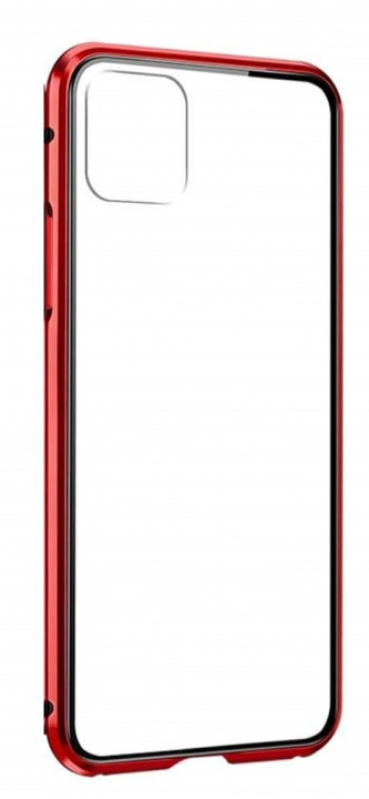 Tyylikäs kotelo värillisillä reunoilla iPhone 12 Pro Maxille, punainen ryhmässä ÄLYPUHELIMET JA TABLETIT / Puhelimen suojakotelo / Apple / iPhone 12 Pro @ TP E-commerce Nordic AB (A20868)