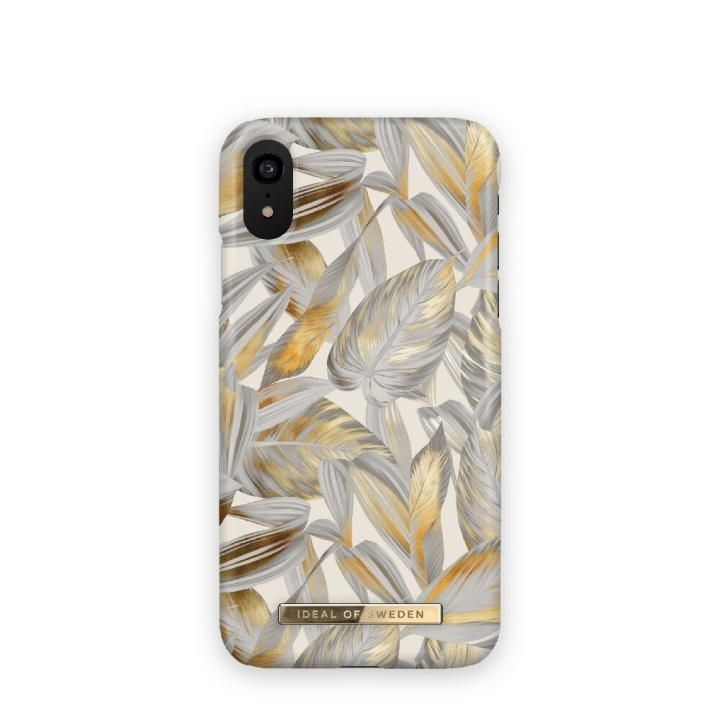 iDeal Of Sweden Matkapuhelinkotelo Platinum Leaves iPhone XR:lle ryhmässä ÄLYPUHELIMET JA TABLETIT / Puhelimen suojakotelo / Apple / iPhone XR @ TP E-commerce Nordic AB (A21022)